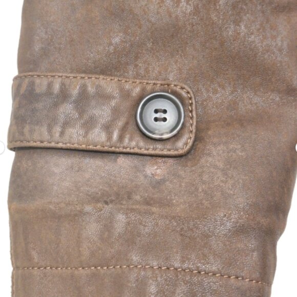 DANIER MEN'S BUTTON DOWN LEATHER  JACKET SIZE MEDIUM REMOVABLE LINER - Picture 8 of 8